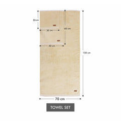 Spread Spain Bamboo Towel Bath, Hand & Face Towel 1950 Gsm | High Absorbent Super Soft | Hotel Spa Decorative Bathroom Towels | White (Set Of 6)