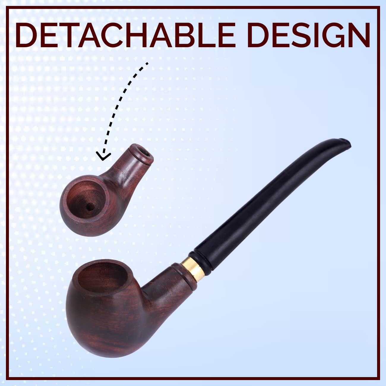 Royal Swag Captain Smoking Pipe Wood | Tobacco Pipe Smoking Pipe With Removable Pipe Give It The Unique Touch Of Smoke Durable Handmade Classic Retro Sailor Pipe - Made In India