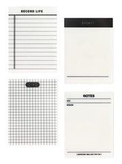 Transparent Sticky Note Pad With Lining & Grid Transparent Sticky Notes, Clear - 200 Sheets
