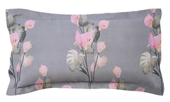Bedsheet For Single Bed With 1 Pillow Cover - Size 90 X 60 Inches, Grey | Soft Touch Cotton Fabric-Comfortable & Durable | Elegant Printed Bedding Set For Daily Use