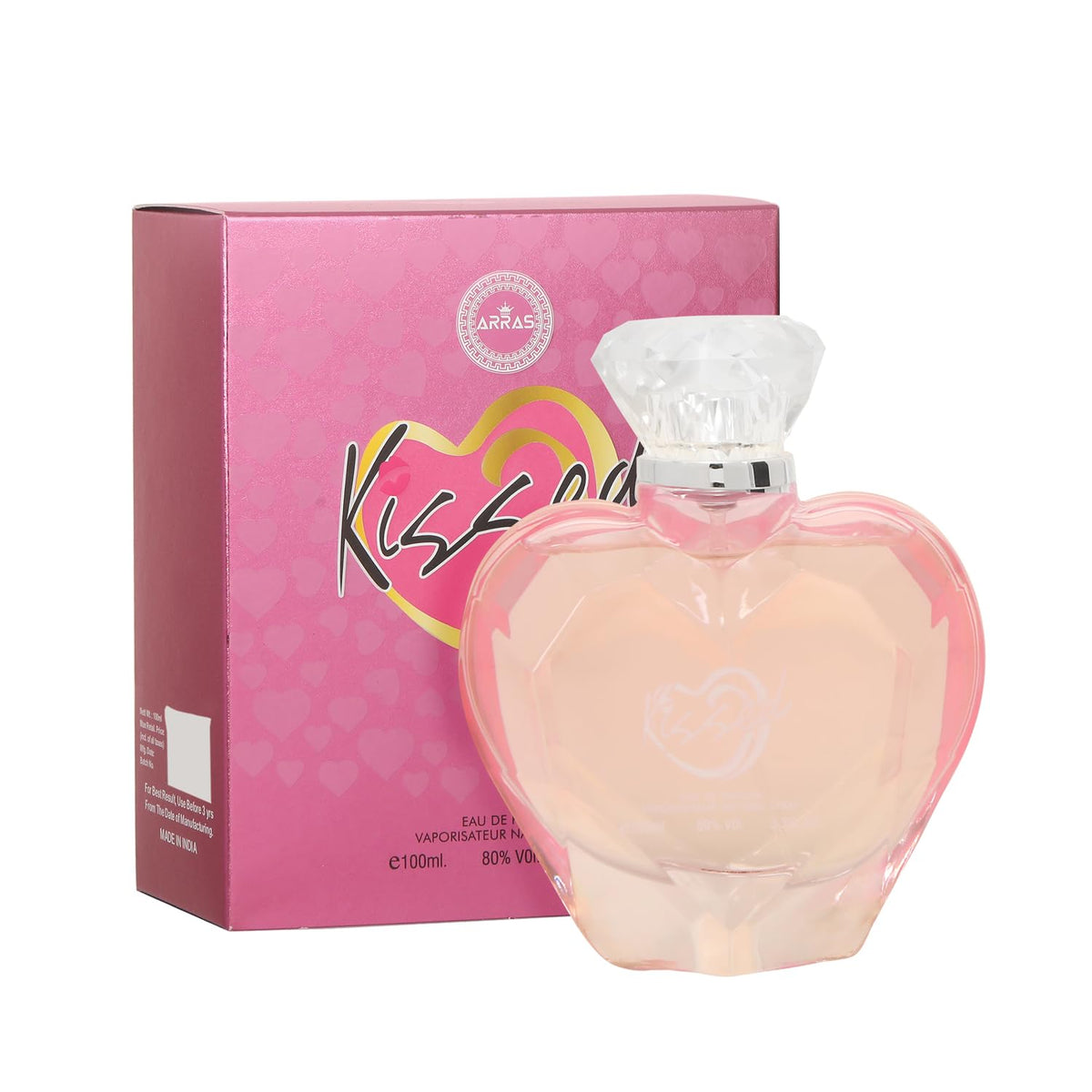 Arras Kissed Pink Eau De Parfum For Women 100ml 3.3 Fl.oz. | 24 Hours Long Lasting Luxury Fragrance Her | Perfect For Gifting