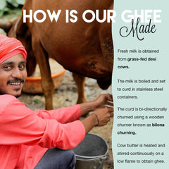 Premium Natural Desi Cow A2 Ghee By Morning Crate | Good Source Of Protein Fiber Healthy Pure Desi Cow Ghee Perfect For Body Health | (500ml) 16.9 Ounce | Jar Pack