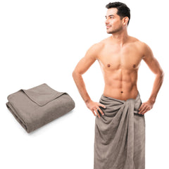 Sassoon Venir Microfiber Men XL Bath Towel 450 Gsm | Ultra Soft Material, Towel For Daily Use (Sandstone)