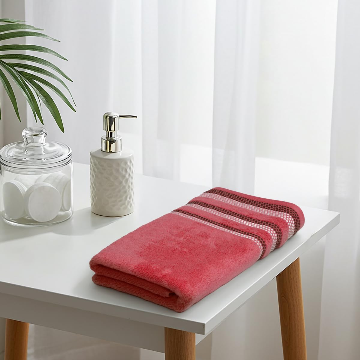 Liberty Towels Zero Twist Cotton Bath Towel 500 Gsm | Ultra Soft, Everyday Luxury Bath Towel (Pink)