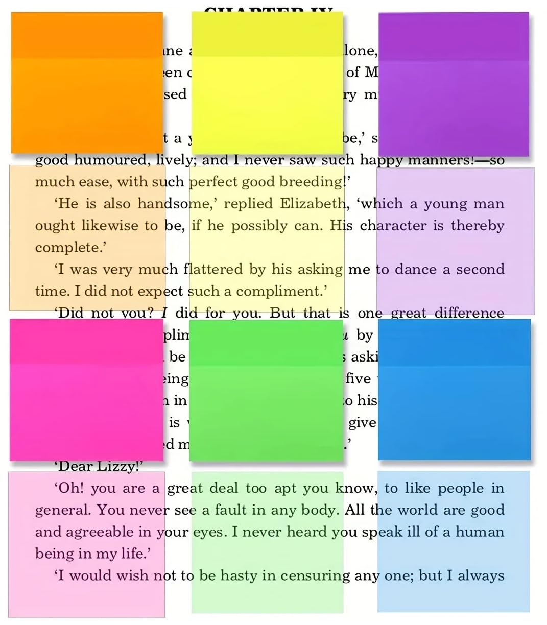 Transparent Sticky Note Pad, 5 Different Color 500 Sheets | Self-Sticky Note Pads, 3 X 3 Inch
