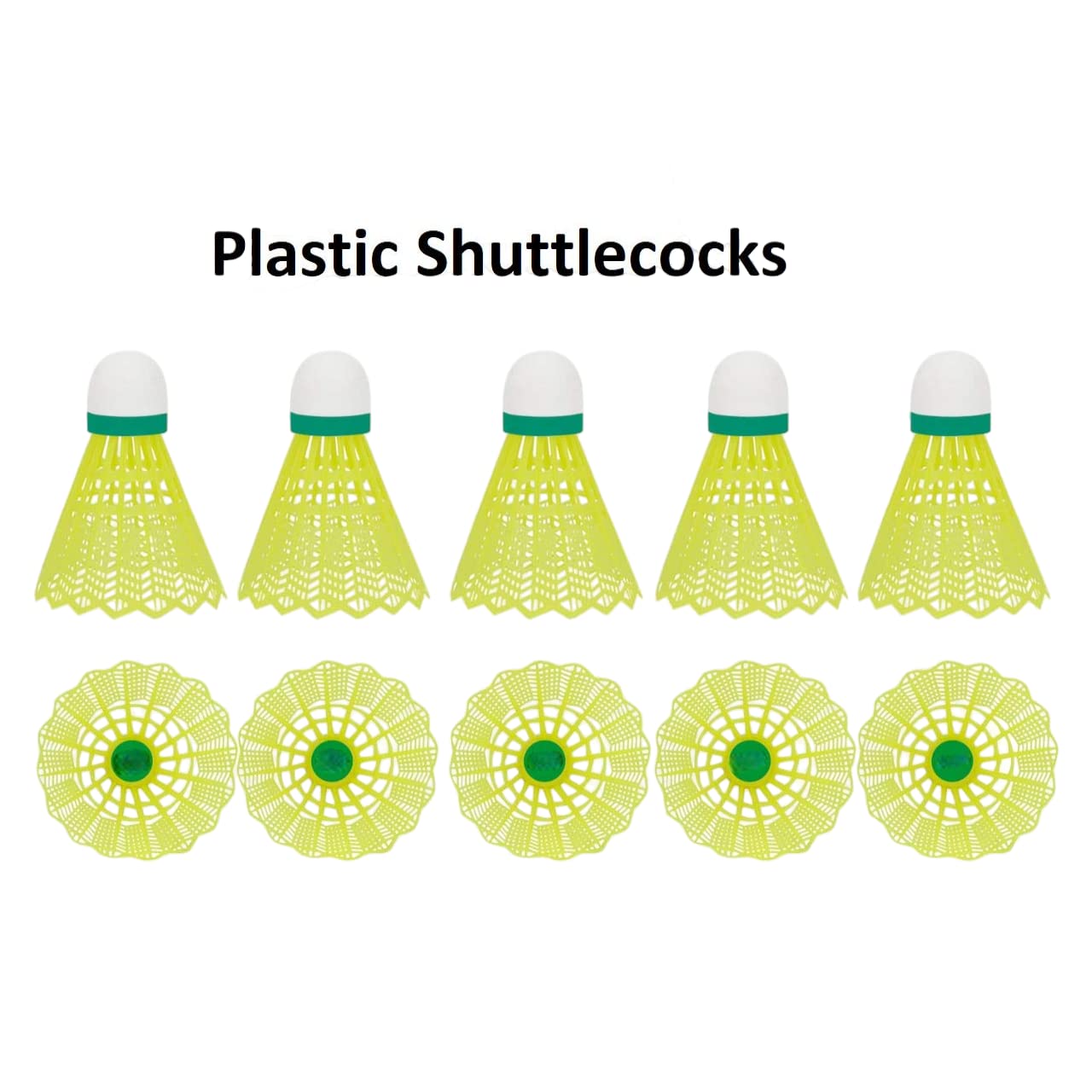 Sarasi Plastic Badminton Shuttlecock For Kids & Adult | Yellow , Pack Of 2 | Special Feature - Non - Toxic