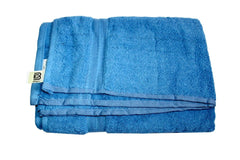 Bhapri Turkish 100% Cotton Luxury Bath Towels 500 Gsm | Lightweight Soft & Absorbent Quick Dry Plush Bathroom Towels (Blue)