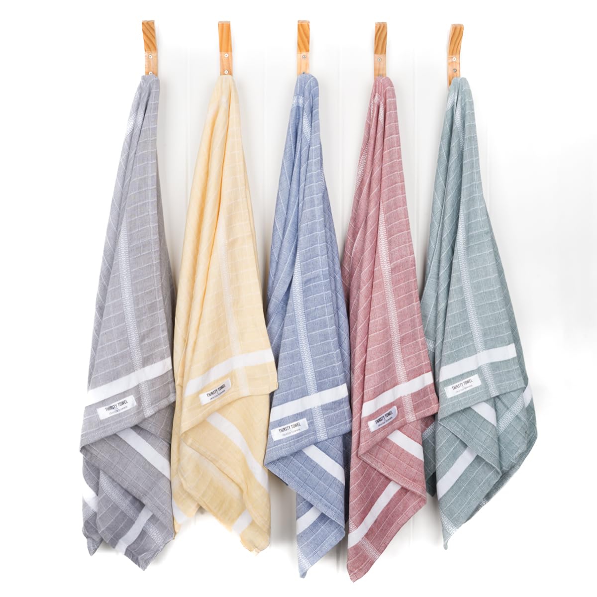 Thirsty Towel Cotton Bath Towel 400 Gsm | Super Soft & High Absorbency Towels, Quick Dry Bath Towels Large Size Pack Of 2 (Green & Grey)