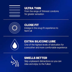 Durex Close Fit Invisible Condoms For Men - 10s | Ultra Thin Condom