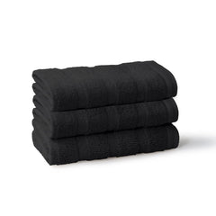 Mytrident Quick Dry 100% Cotton Face Towel 450 Gsm (Black) - 3 Pcs