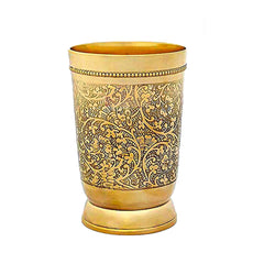 Pure Brass Jug Or Pitcher With 4 Glasses Set | Drink Ware Set Capacity: Jug -1000ml, Glass - 300ml | Luxury Antique Look