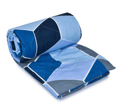 King Size Comforter With 1 King Size Flat Bedsheet & 2 Pillow Cover - (90x100 Inch) Blue | Perfect Gifts Set Wedding, Anniversary - 4 Pcs Bedding Set