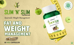Neuhack Slim N Slim Weight & Fat Management Ayurvedic Veg Capsules With Garcinia Combogia, Pure Plant-based, Natural Being Gelatin - Free & Cruelty - Free | 60 Capsules 100gm 0.2lbs