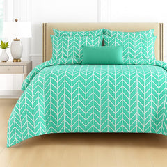Cotton Double Bedsheet For Queen Size With 2 Matching Pillow Covers For Home - 90 X 100 Inches, Green | Smooth Finish, Soft Touch & Breathable Comfort For Everyday Use