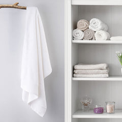 Spread Spain Bath Towels 800 Gsm | Micro Modal Large Size Super Absorbent & Soft Bath Towel (White)