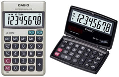 Casio SX-100-W Portable Calculator With Foldable Design & Casio LC-403TV Portable Calculator With Metal Faceplate