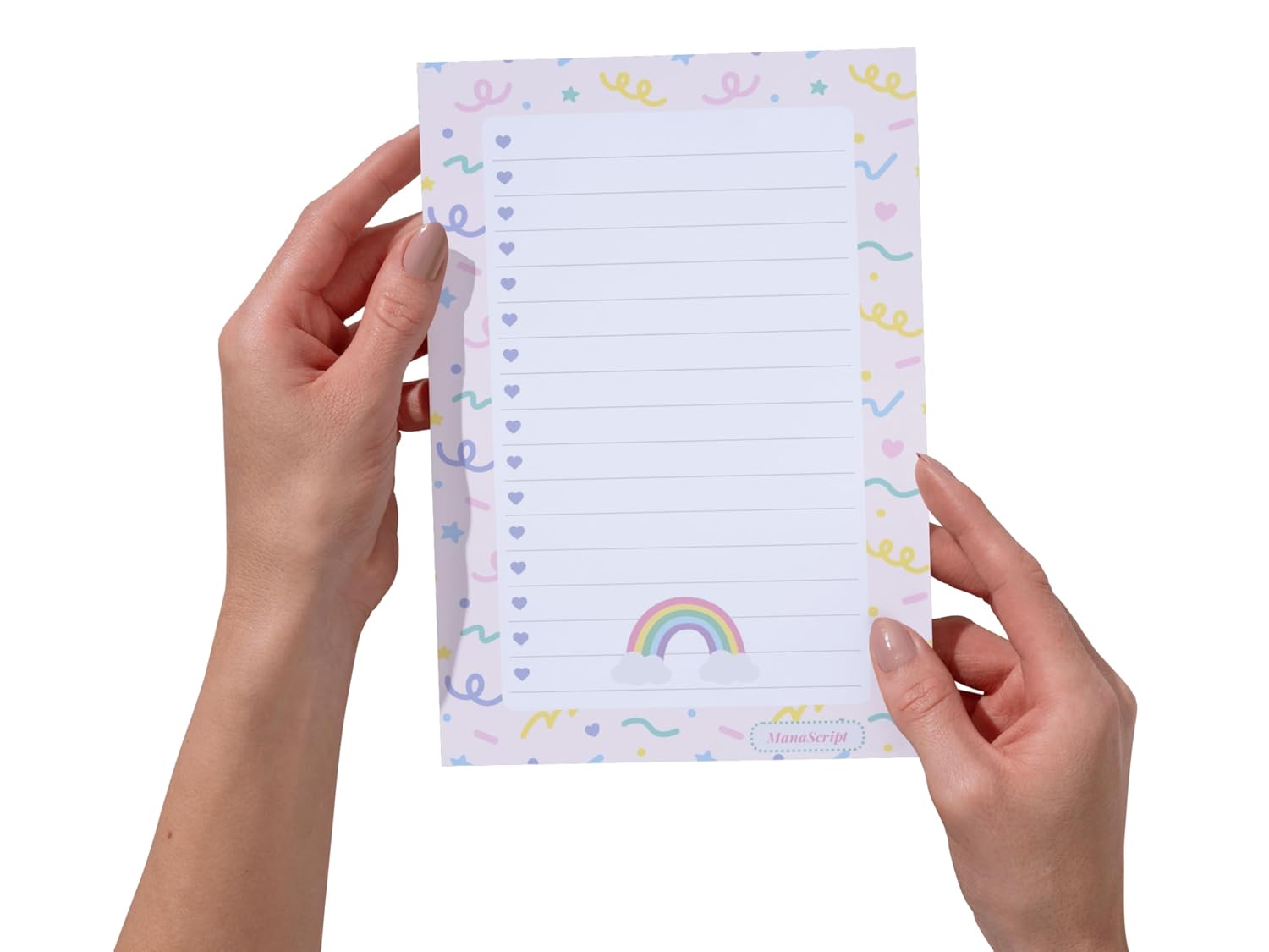 A5 Notes/To Do List Notepad, Beautiful Checklist Pad, Tear-Off Sheets (Rainbow) Pack Of 1