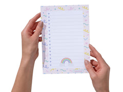 A5 Notes/To Do List Notepad, Beautiful Checklist Pad, Tear-Off Sheets (Rainbow) Pack Of 1