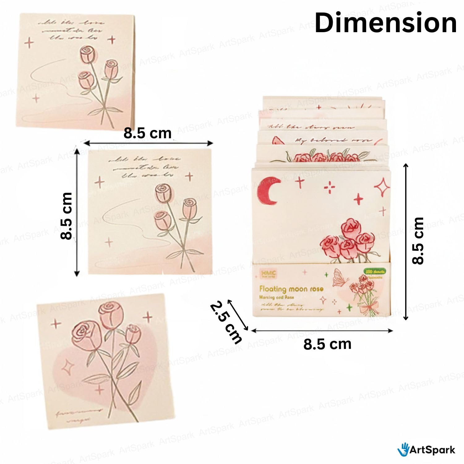 Sticky Notes – 200 Sheets Morning & Rose Memo Pad For Study, Writing, Planning & Journaling