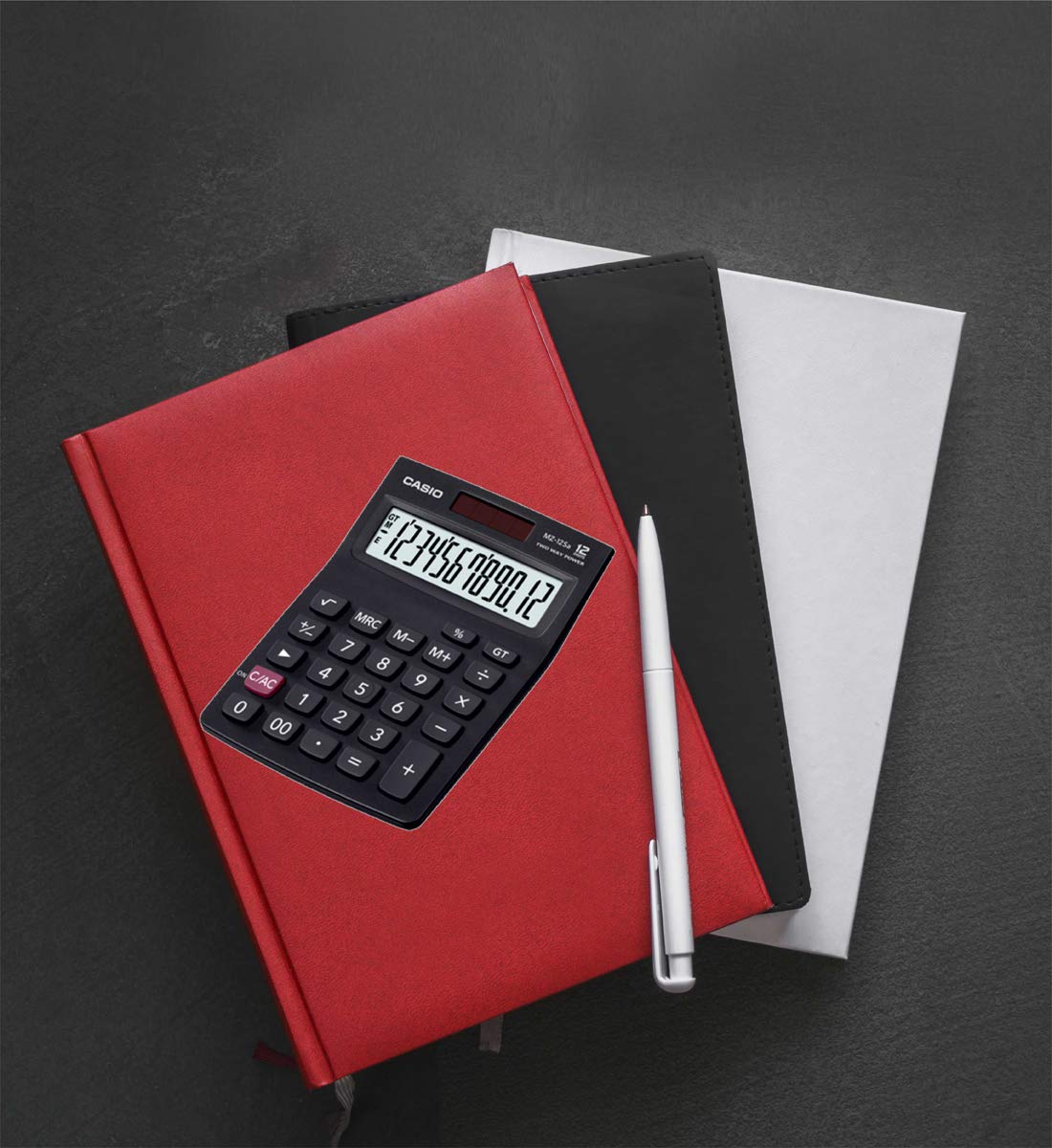 Casio Mz-12sa Desktop Calculator With Square Root And Gt Key | 3 Years Warranty Manufacturer | 12 Digits, 2-way Powered