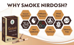 Herbal Cigarette Rolled In 100% Organic Natural Paper & Made With Herbal Ingredients - Pack Of 2X 20 Cigarettes | Clove Mint Flavored Tobacco Free & Nicotine Free Herbal Smoke