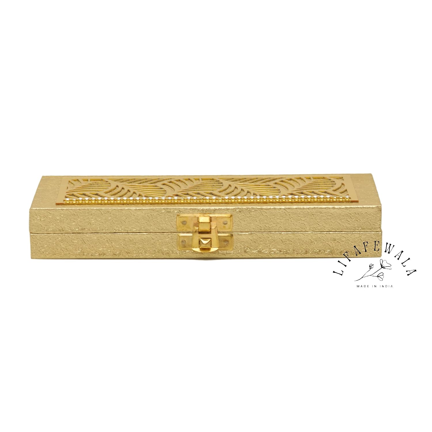 Designer Rectangular Shaped Cash Box, Shagun Box, Gift Box, Gaddi Box, Jewellery Box, Shagun Envelope, Colour - Golden