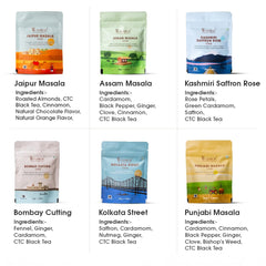 Teabox Premium Authentic Indian Spiced Chai Tea Trial Pack - 10 Exotic Varieties Of Chai X 30gm, 1.05 Ounce Each | No Artificial Flavors, Crafted In Small Batches - Perfect Tea Gift