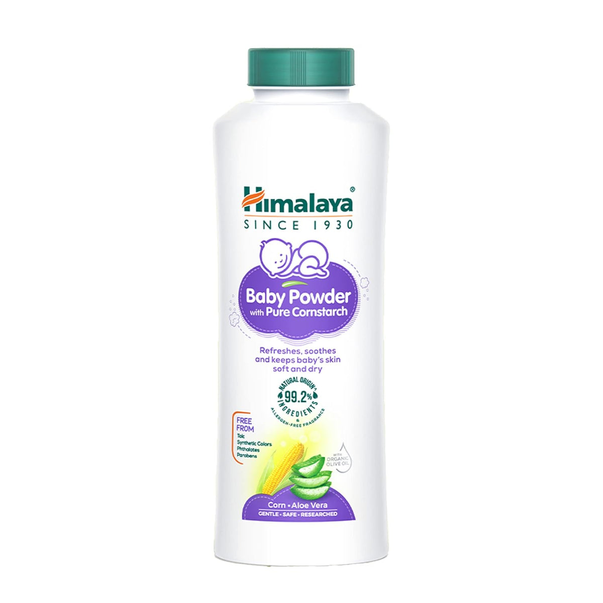 Himalaya Baby Powder With Pure Cornstarch, Refreshes, Soothes, Keeps Baby's Skin Soft & Dry | 400gm