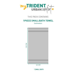 Mytrident 100% Cotton Bath Towels 450 Gsm | Towels For Bath Small Size Trident Bath Towel - Soft & Absorbent (Charcoal)