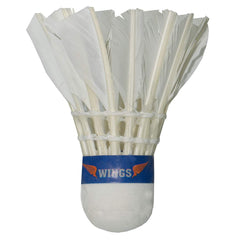 Triumph Wings Badminton Duck Feather Shuttlecocks , With High Quality Natural Cork | White , Pack Of 10