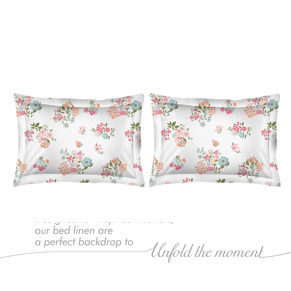 Cotton Bedsheet For King Size With Pillow Cover Set - 108x108 Inches, White | Breathable & Light Weight, All Season Comfort-Ideal For Daily Use & Gifting Bedsheet