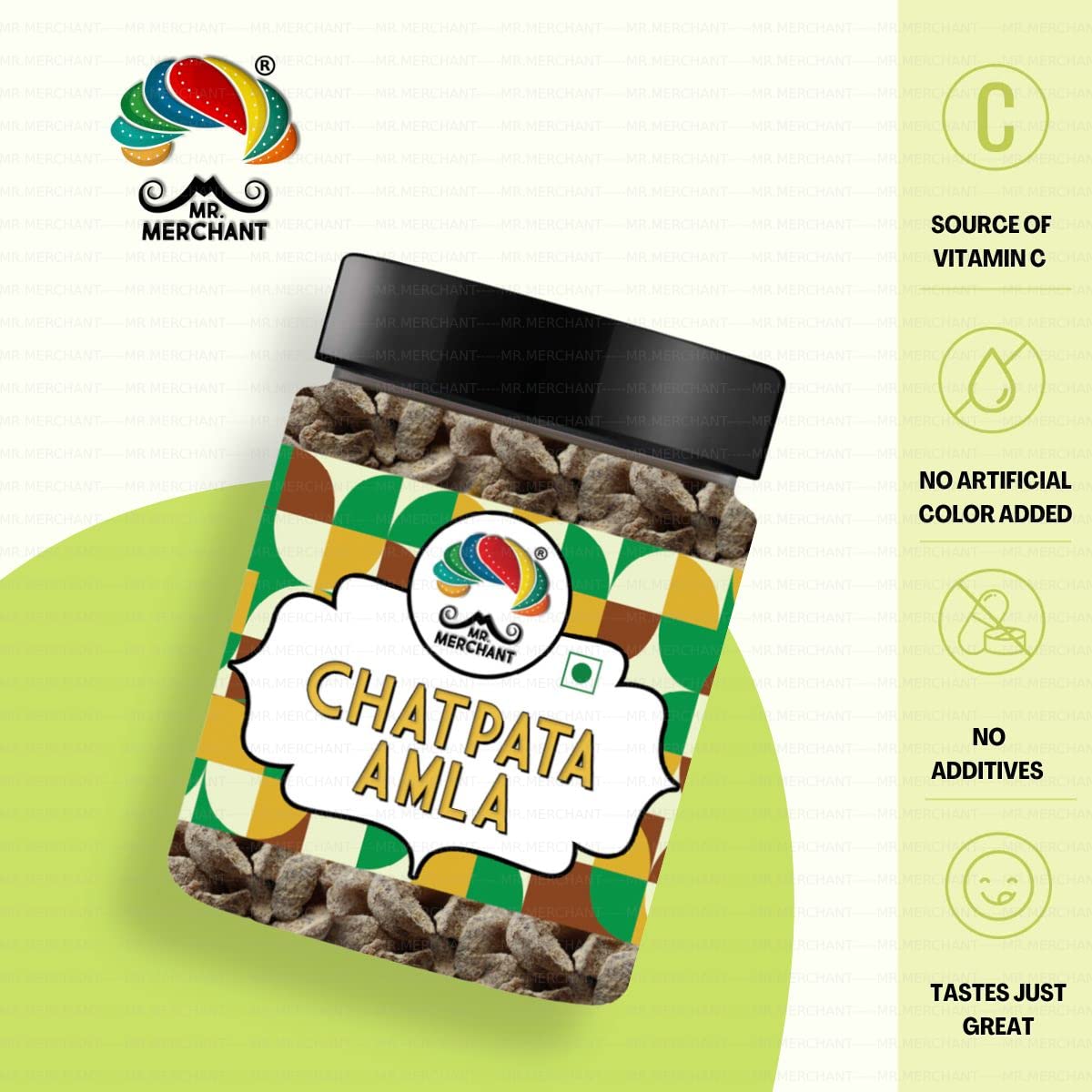 Mr. Merchant Chatpata Amla Candy 300gm, (Salted & Spicy Indian Gooseberry)