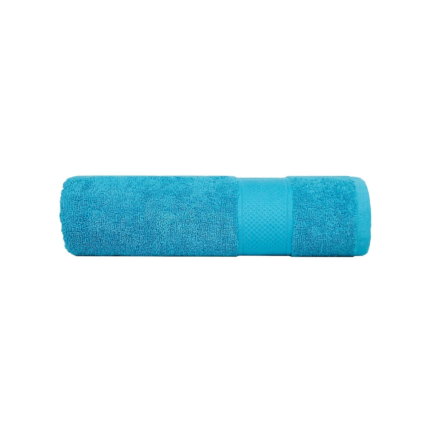 Hanorix 100% Cotton Bath Towels 500 Gsm | Bath Towels Large Size Soft & Absorbent Bath Towel (Blue)
