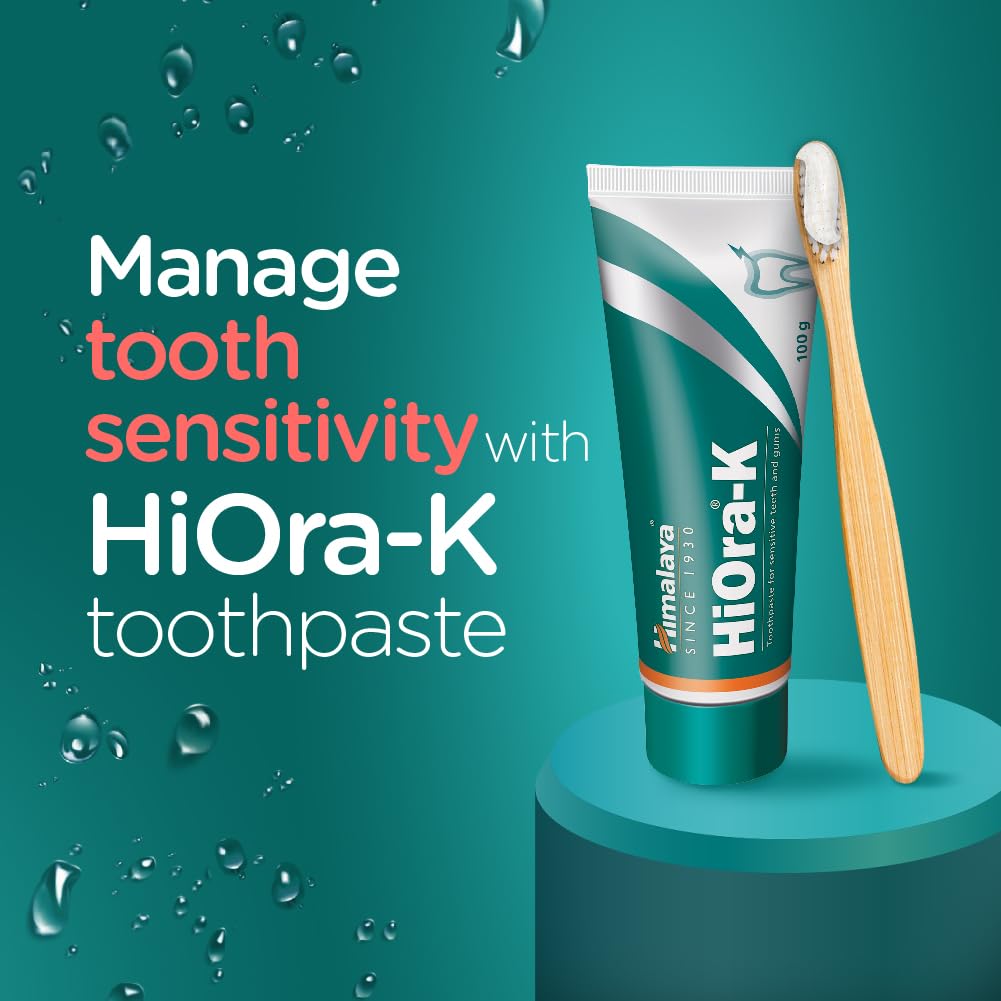 Himalaya Hiora-K Toothpaste For Sensitive Teeth & Halitosis, Reduces Discomfort From Hot & Cold Stimuli, Helps To Prevent Oral Infections & Gum Diseases | 100gm