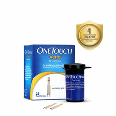 OneTouch Verio Test Strips - Pack Of 25 Strips | Blood Sugar Test Machine Testing Strips - Global Iconic Brand | Use With OneTouch Verio Flex Glucometer