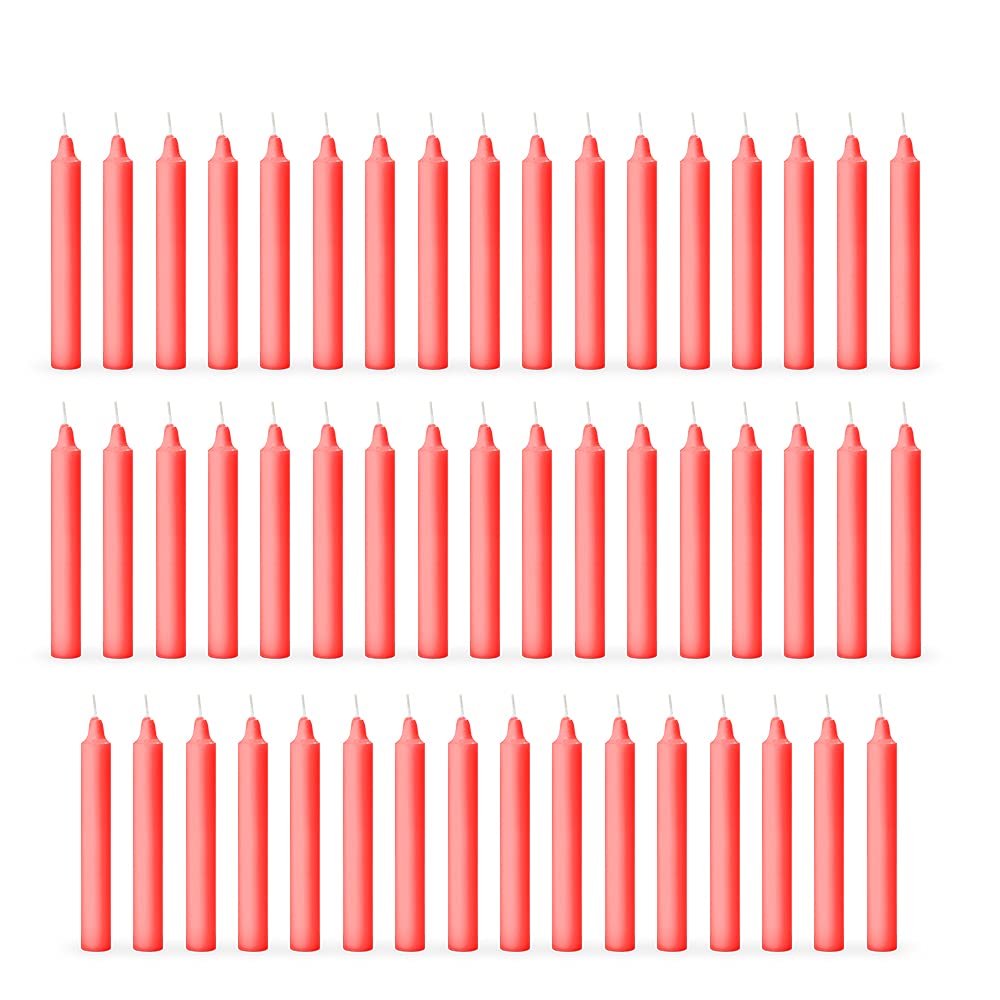 RED STICK CANDLES SET OF 50 | PERFECT FOR DIWALI WISH GIFT CANDLES