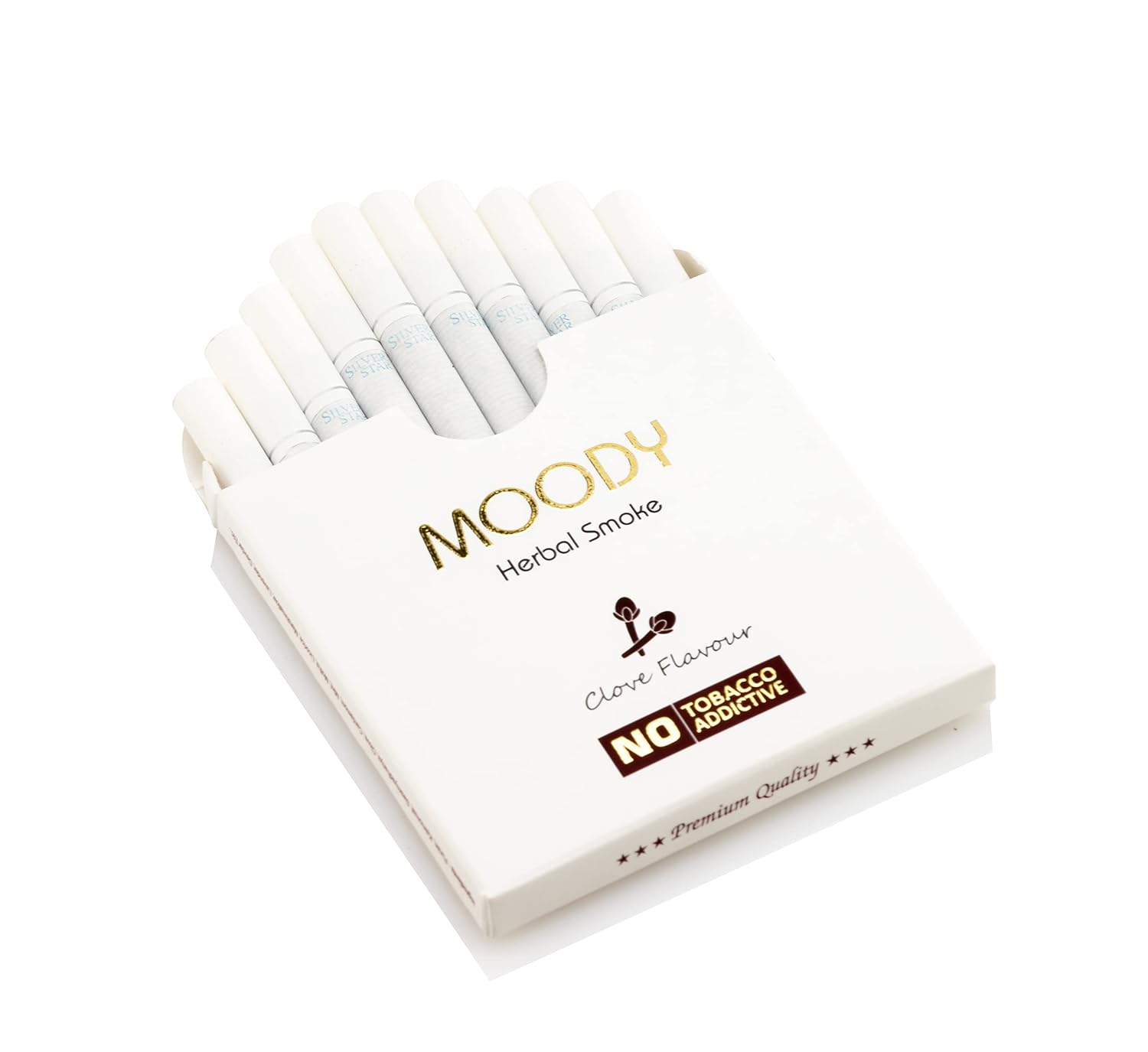 Aarogyam Herbals Cigarette 100% Tobacco & Nicotine Free Smoke, For Relieve Stress & Mood Enhance Of Smokers - 10 Sticks In Each Packet Clove Flavour 5 Packets