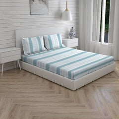 Cotton Bedsheet Set For Single Bed - Size 59 X 88 Inches, Grey | 1 Single Bed Sheet With 1 Pillow Cover - Light Weight & Breathable, Ideal For Everyday Use
