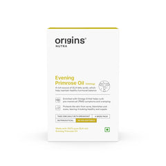 Origins Nutra Evening Primrose Oil Supports Hormonal Balance, Helps Lower Pms Symptoms, Improves Skin Health For Men & Women | 28 Veg Softgels 50gm 0.1lbs