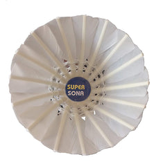 Vins Super Sona Adminton Feather Shuttlecock With Eva Bottom | White , Pack Of 10