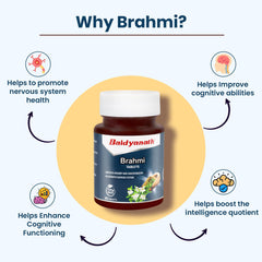 Baidyanath Brahmi Tablets Helps To Handle Life’s Daily Stress, Promotes Mind Relaxation | 60 Tablets 100gm 0.2lbs Each Pack Of 2