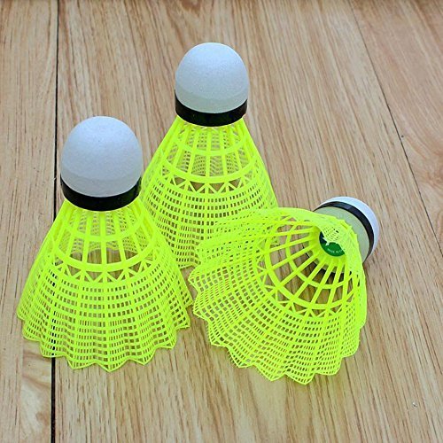 Rocfar Masher 150 Nylon Shuttlecocks For Senior and Junior players | Yellow , Pack Of 6