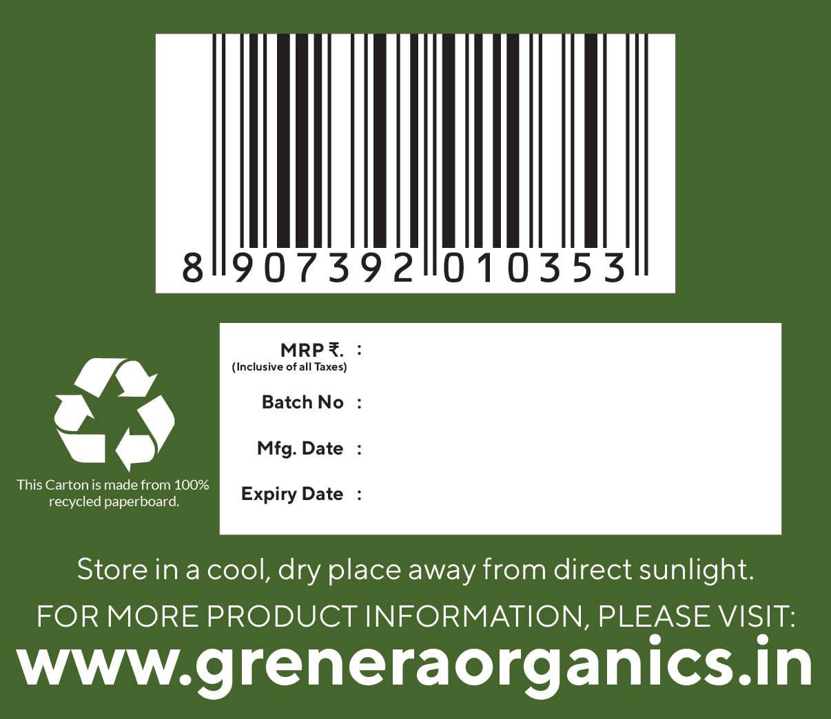 Grenera Organic Moringa Green Tea - 25 Tea Bags | Made With Moringa & Green Tea Leaf - Caffeine Free, Non-GMO, Gluten Free