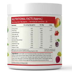 Rooted Actives Super Reds , 21 Nutritious Fruits, Berries & Stevia , No Added Sugar | Rich In Antioxidants, Flavonoids & Polyphenols , Heart, Circulation Health, Energy & Vitality | 250gm 0.5lbs