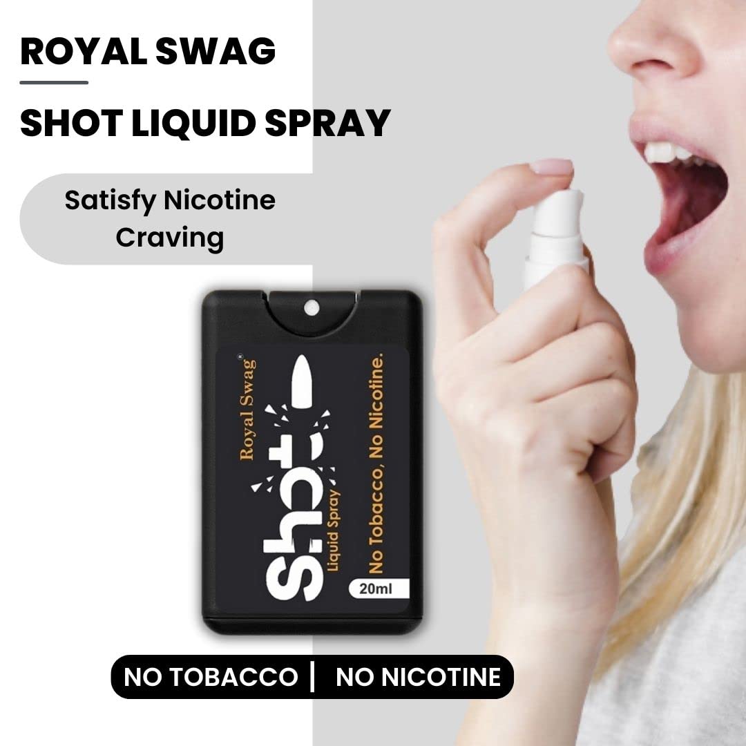 Royal Swag Herbal Cigarette Regular, Frutta Flavoured 400 Sticks 100% No Nicotine & No Tobacco - Smoking Cessation & 100% Natural 20ml Shot Anti Addiction Spray | Pack Of 400