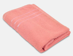 Blissful Creations 100% Cotton Bath Towels 450 Gsm | Soft & Absorbent Bath Towel For Men & Women - Urban Comfort (Peach)