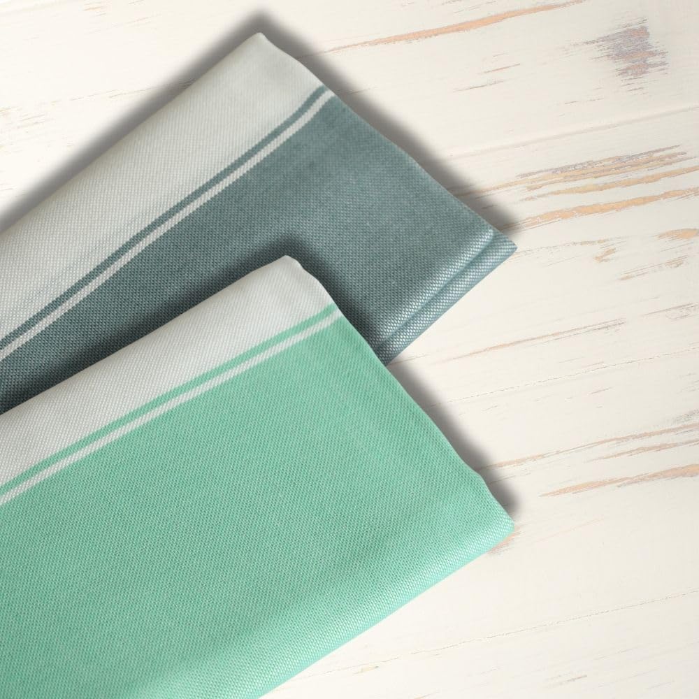Aero Weav Ultra Lightweight Bamboo Bath Towel 200gsm | Compact, Portable & Less Than Skin-Friendly & Eco-Friendly Travel Towel (Jade Forest & Peppermint)- Pack Of 2
