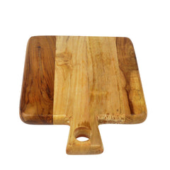 Brown Teak Wood Chopping Board - 9” X 7” | Cheese & Bread Board - Cheese Platter Board | Cutting Board - Wooden Platter