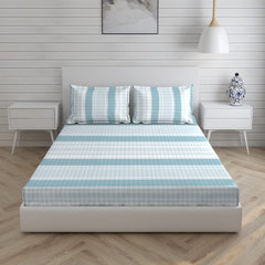 Cotton Bedsheet Set For Single Bed - Size 59 X 88 Inches, Grey | 1 Single Bed Sheet With 1 Pillow Cover - Light Weight & Breathable, Ideal For Everyday Use