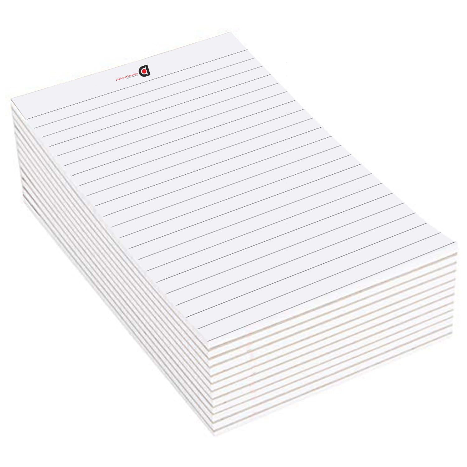 Writing Notepad Ruled 10.5x8.5 Yellow, Pack Of 6 & 5 X 8 White, Pack Of 12- Inch 50 -Sheet Lined